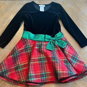 Bonnie Jean Black Velvet Christmas Dress